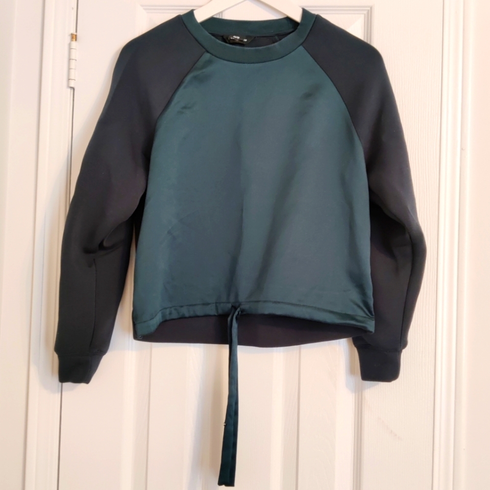 Club Monaco Satin Front Sweatshirt